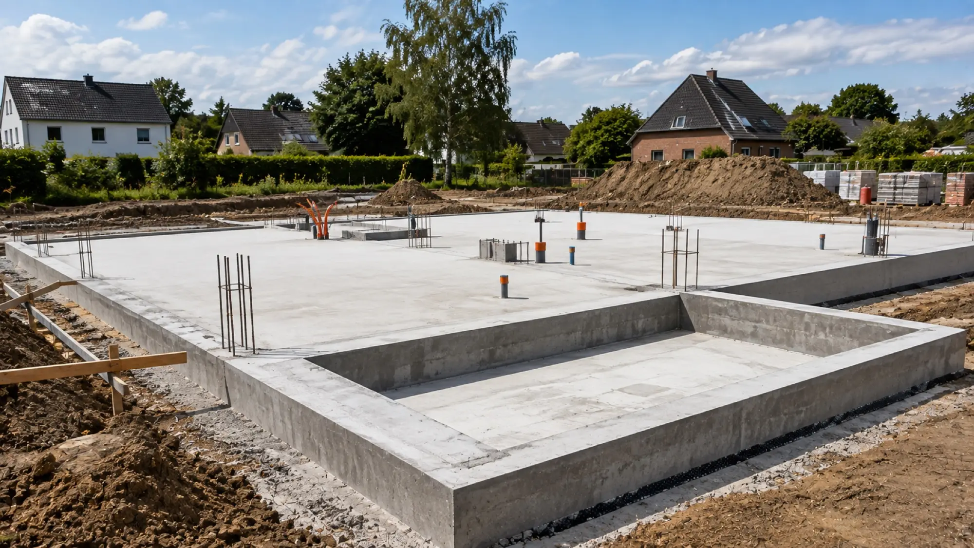Bodenplatten und Fundamente – KI-generiert, kein reales Kundenprojekt