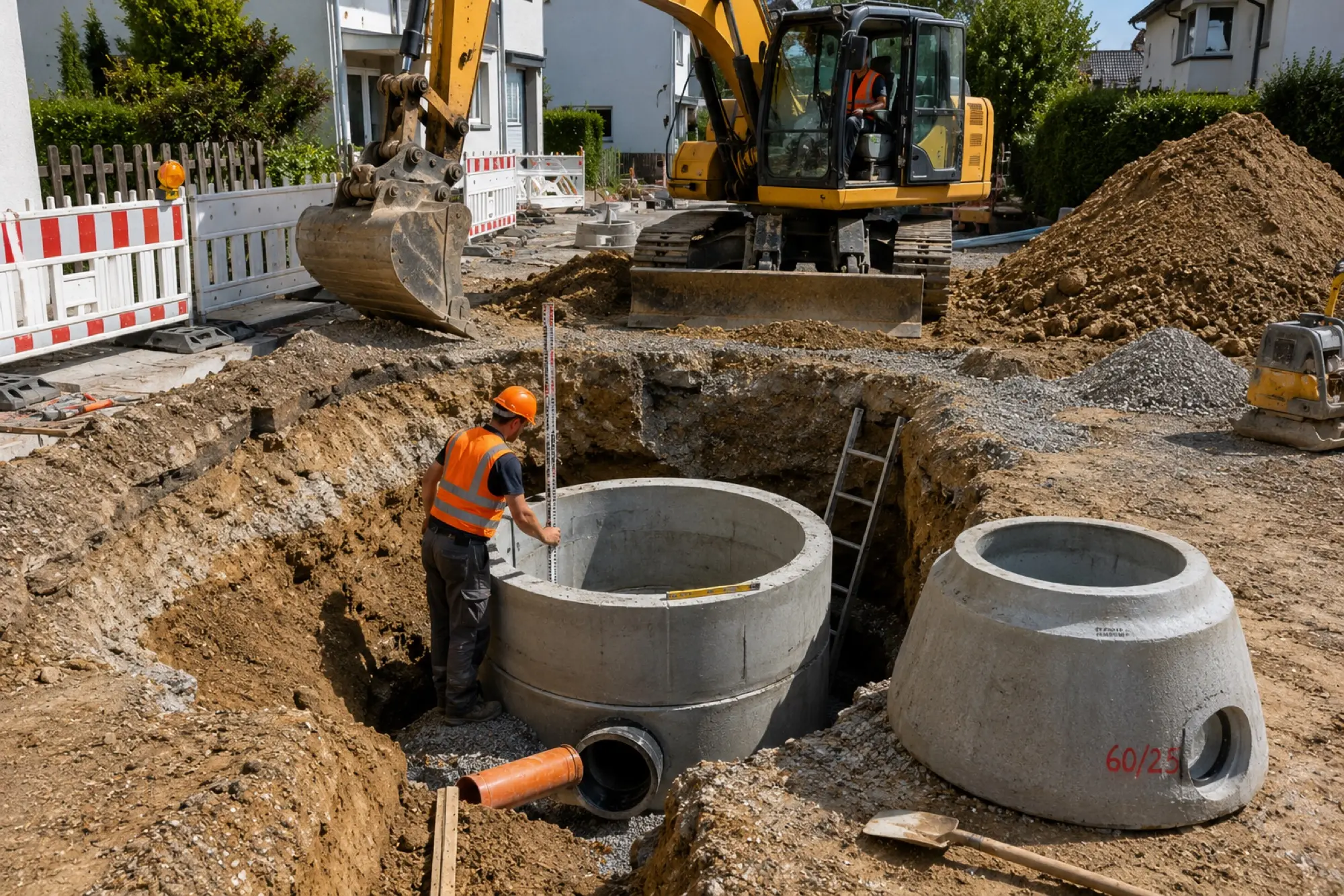 Schacht- und Erdarbeiten – KI-generiert, kein reales Kundenprojekt
